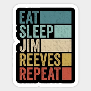 Funny Eat Sleep Jim Reeves Repeat Retro Vintage Sticker